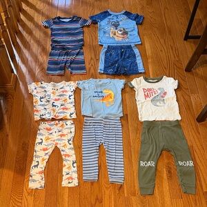 24M Boys Spring/Summer Pajama Bundle ☀️🌙 | 5 Pairs | Lightweight & Comfy
